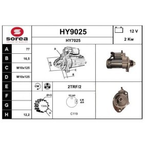 Köp Startmotor av SNRA HY9025 till det låga priset 3362,84 kr