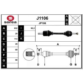 Comprar Árbol de transmisión de SNRA J1106 a bajo precio de 371,47 €