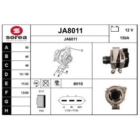 Lichtmaschine JA8011 für S-Type (X200) für 447,33 CHF