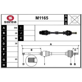 Comprar Árbol de transmisión de SNRA M1165 a bajo precio de 232,50 €
