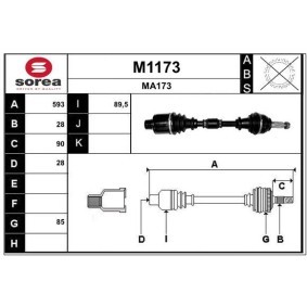Comprar Árbol de transmisión de SNRA M1173 a bajo precio de 255,89 €