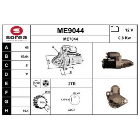 Köp Startmotor av SNRA ME9044 till det låga priset 2334,38 kr