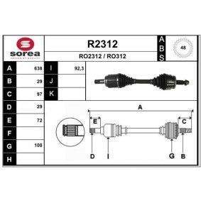 Comprar Árbol de transmisión de SNRA R2312 a bajo precio de 229,38 €