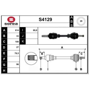 Comprar Árbol de transmisión de SNRA S4129 a bajo precio de 178,02 €