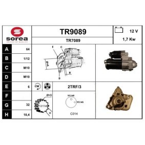 Köp Startmotor av SNRA TR9089 till det låga priset 1888,26 kr
