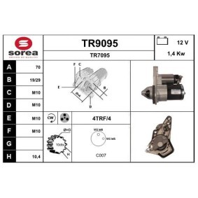 Köp Startmotor av SNRA TR9095 till det låga priset 2140,64 kr