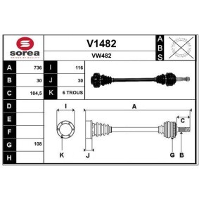 Comprar Árbol de transmisión de SNRA V1482 a bajo precio de 260,44 €