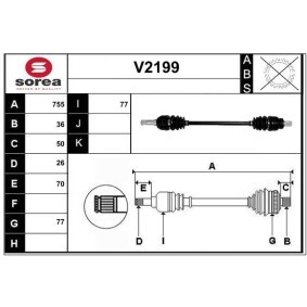 Acquista Semiasse da SNRA V2199 a buon mercato per soli 424,11 €