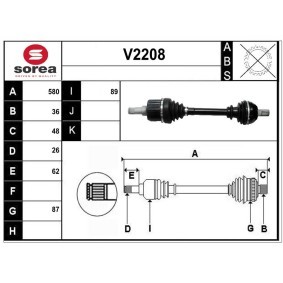 Acquista Semiasse da SNRA V2208 a buon mercato per soli 207,05 €
