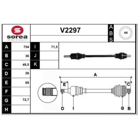 Acquista Semiasse da SNRA V2297 a buon mercato per soli 330,17 €
