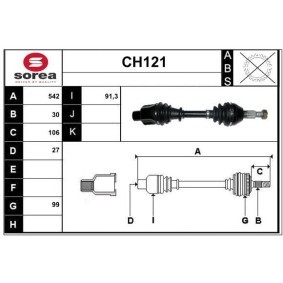 Comprar Árbol de transmisión de SERA CH121 a bajo precio de 242,19 €
