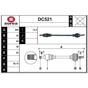 Comprar Árbol de transmisión de SERA DC521 a bajo precio de 192,25 €