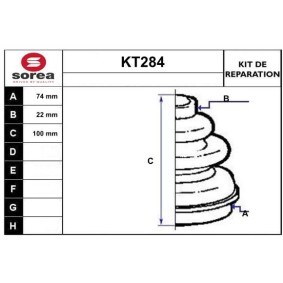 Achetez des Jeu de joint-soufflet, arbre de commande SERA KT284 à prix pour 13,42 €