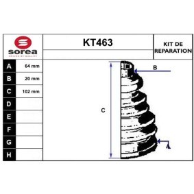 Köp Bälgsats, drivaxel av SERA KT463 till det låga priset 158,49 kr