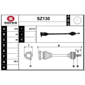 Acquista Semiasse da SERA SZ130 a buon mercato per soli 180,73 €