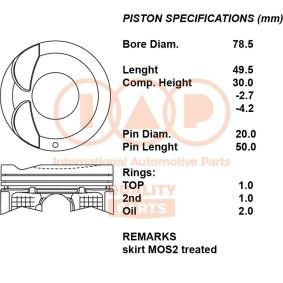 Kolben für FIAT von IAP QUALITY PARTS