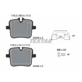 Achetez des Plaquettes de frein TEXTAR 2203901 à prix pour 67,11 €