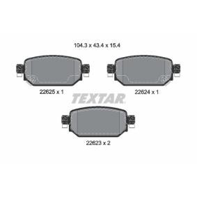 Achetez des Plaquettes de frein TEXTAR 2262301 à prix pour 45,22 €