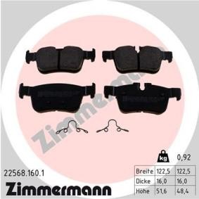 Köp Bromsbelägg av ZIMMERMANN 22568.160.1 till det låga priset 500,38 kr