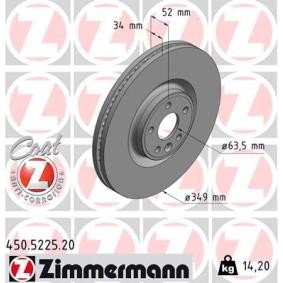 Bremsscheibe 450.5225.20 von ZIMMERMANN günstig für 113,51 € online kaufen