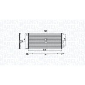 Klimakondensator 350203807000 für CHEVROLET