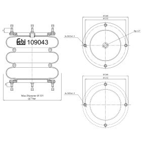 Comprar Fuelle, suspensión neumática de FEBI BILSTEIN 109043 a bajo precio de 140,65 €