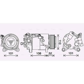 Achetez des Compresseur de climatisation AVA COOLING SYSTEMS BWAK567 à prix pour 720,60 €