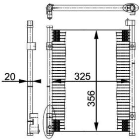 Köp Kondensor, klimatanläggning av MAHLE ORIGINAL AC 199 000S till det låga priset 927,09 kr