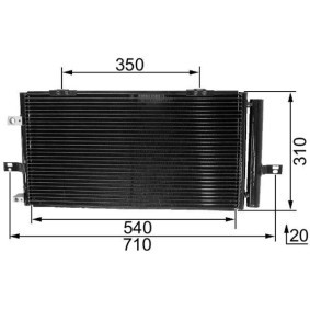 Köp Kondensor, klimatanläggning av MAHLE ORIGINAL AC 230 000S till det låga priset 1237,48 kr