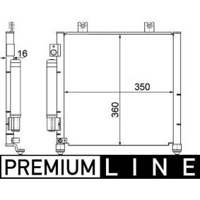 Köp Kondensor, klimatanläggning av MAHLE ORIGINAL AC 353 000P till det låga priset 1467,57 kr