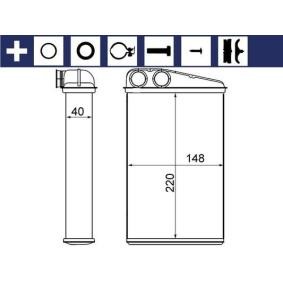 Compre Radiador de calefacción de MAHLE ORIGINAL online para MEGANE II Furgón/ranchera familiar (KM_) a precios moderados