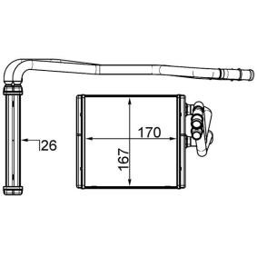 Wärmetauscher, Innenraumheizung für FORD von MAHLE ORIGINAL
