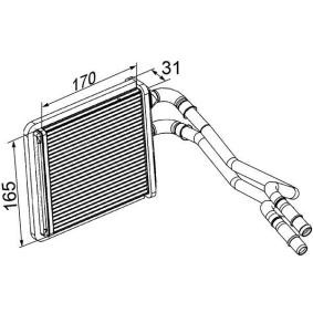 Wärmetauscher, Innenraumheizung AH 198 000P von MAHLE ORIGINAL günstig für 133,87 € online kaufen