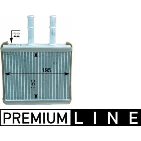 Achetez des Radiateur de chauffage MAHLE ORIGINAL AH 206 000P à prix pour 152,22 €