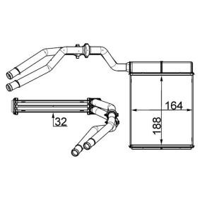 Wärmetauscher, Innenraumheizung für FORD von MAHLE ORIGINAL