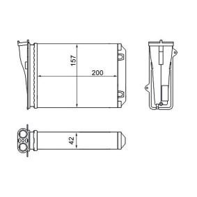Compre Radiador de calefacción de MAHLE ORIGINAL online para 2008 II (P24, UD, US, UY, UK) a precios moderados