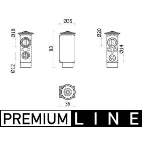 Expansionsventil, Klimaanlage für VOLVO von MAHLE ORIGINAL
