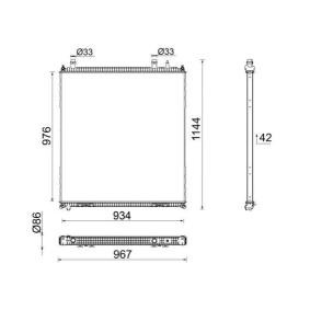 Achetez des Radiateur du moteur MAHLE ORIGINAL CR 106 000P à prix pour 791,52 €