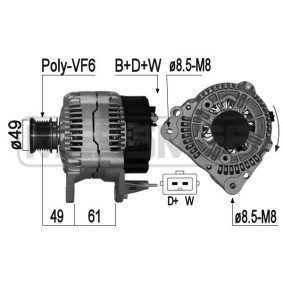Lichtmaschine 209095A für VW