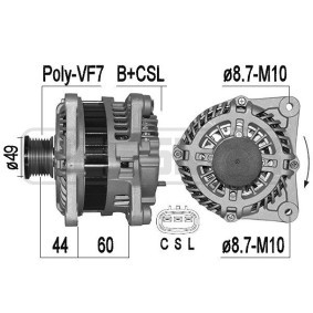 Lichtmaschine 209515A für Qashqai / Qashqai +2 I (J10, NJ10) für 297,40 CHF
