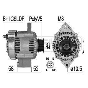 Lichtmaschine 209516A für Alto (FF) für 182,26 CHF