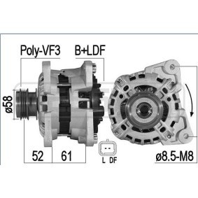 Lichtmaschine 209522A für DUSTER für 266,31 CHF