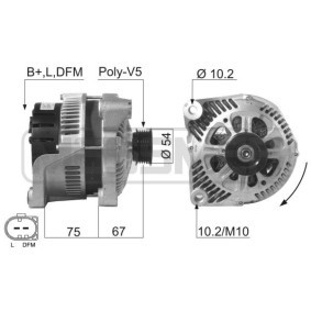 Lichtmaschine 210260A für Freelander 2 SUV (L359) für 248,14 CHF