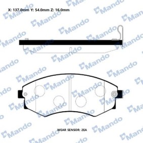 Achetez des Plaquettes de frein Mando RMPD10 à prix pour 34,47 €