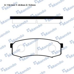 Achetez des Plaquettes de frein Mando RMPT27 à prix pour 35,23 €