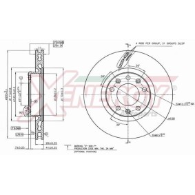 Bremsscheibe X602733 für PEUGEOT