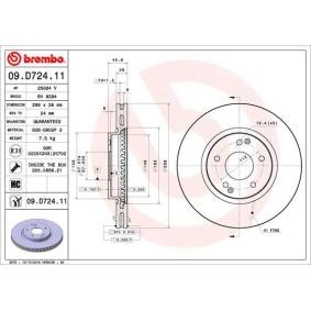 Acquista Disco freno da BREMBO 09.D724.11 a buon mercato per soli 58,99 €