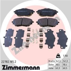 Achetez des Plaquettes de frein ZIMMERMANN 22782.185.2 à prix pour 89,97 €