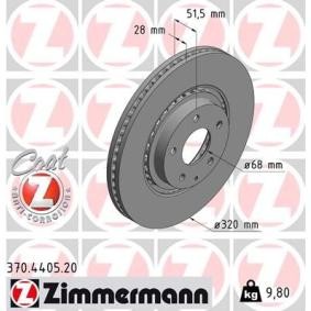 Bremsscheibe 370.4405.20 von ZIMMERMANN günstig für 83,30 € online kaufen
