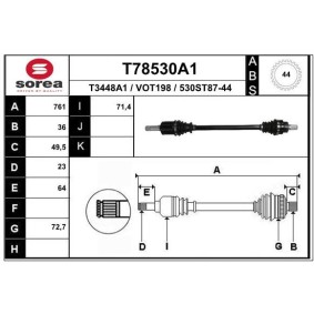 Acquista Semiasse da EAI T78530A1 a buon mercato per soli 148,06 €